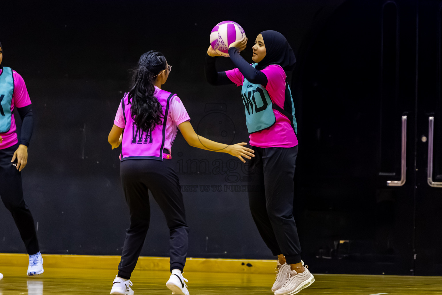 MV netters vs Xenith SC in Day 4 of 24th Milo Netball Association Championship held in Social Center at Male', Maldives on Thursday, 4th September 2025. Photos: Nausham Waheed / images.mv