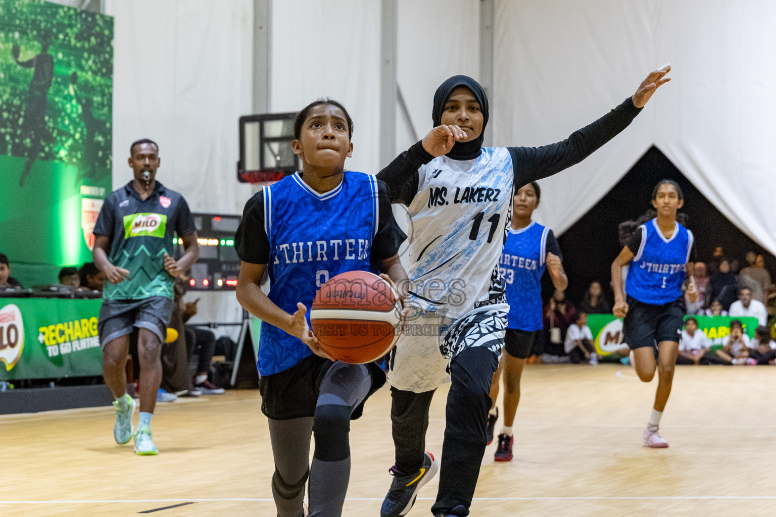 Day 3 of Milo 5 x 5 Junior Challenge 2025 - Basketball tournament held in Basketball Training Center, Male', Maldives on Saturday, 11th October 2025. 
Photos by:  Hassan Simah / Images.mv