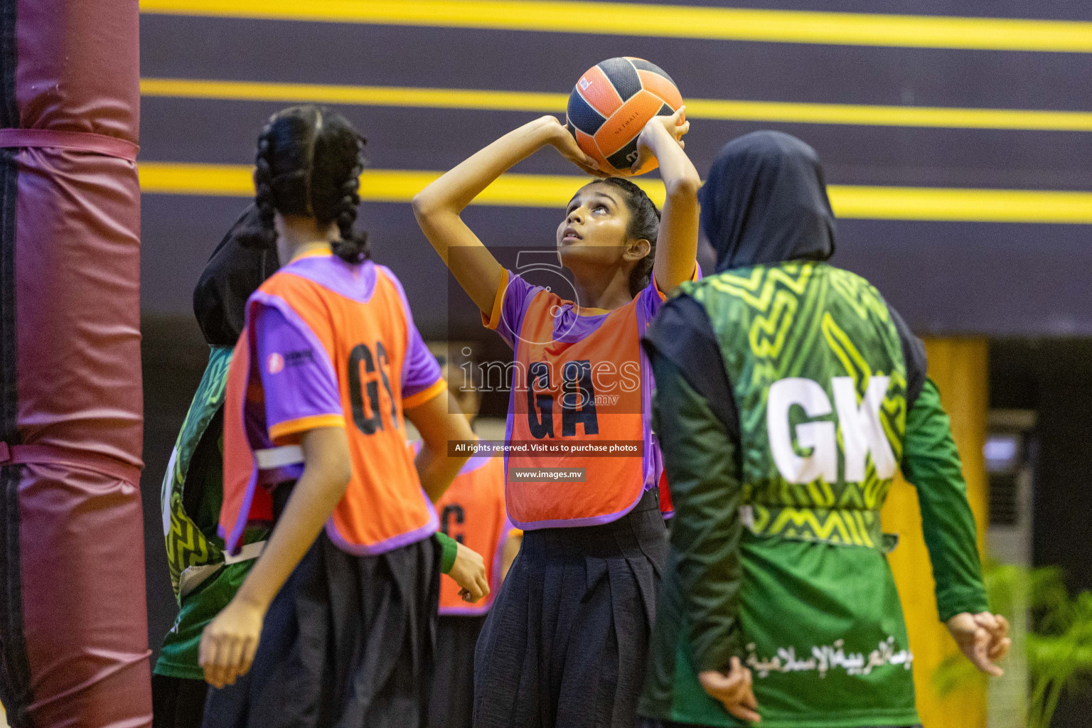 Day7 of 24th Interschool Netball Tournament 2023 was held in Social Center, Male', Maldives on 2nd November 2023. Photos: Nausham Waheed / images.mv