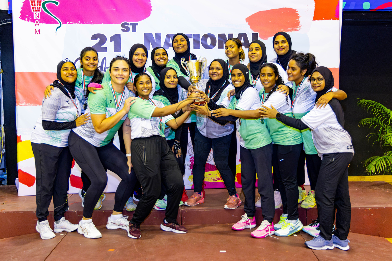 Club Matrix vs Club Green Streets in Final of 21st National Netball Tournament was held in Social Canter at Male', Maldives on Wednesday, 22nd May 2024. Photos: Nausham Waheed / images.mv