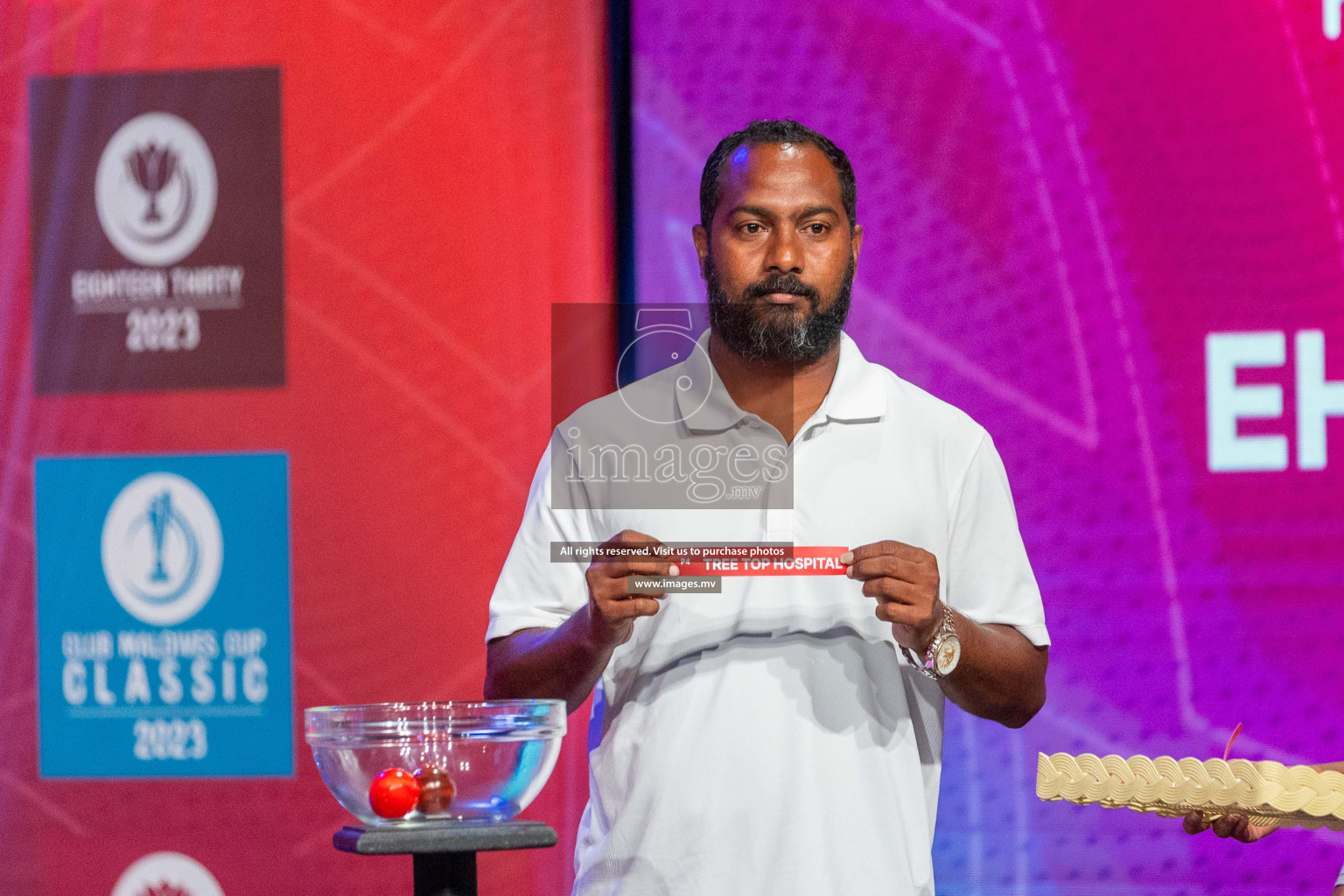 Draw ceremony of Club Maldives 2023 was held on Thursday, 6th July 2023 at PSM Studio in Male', Maldives.  Photos: Ismail Thoriq / images.mv