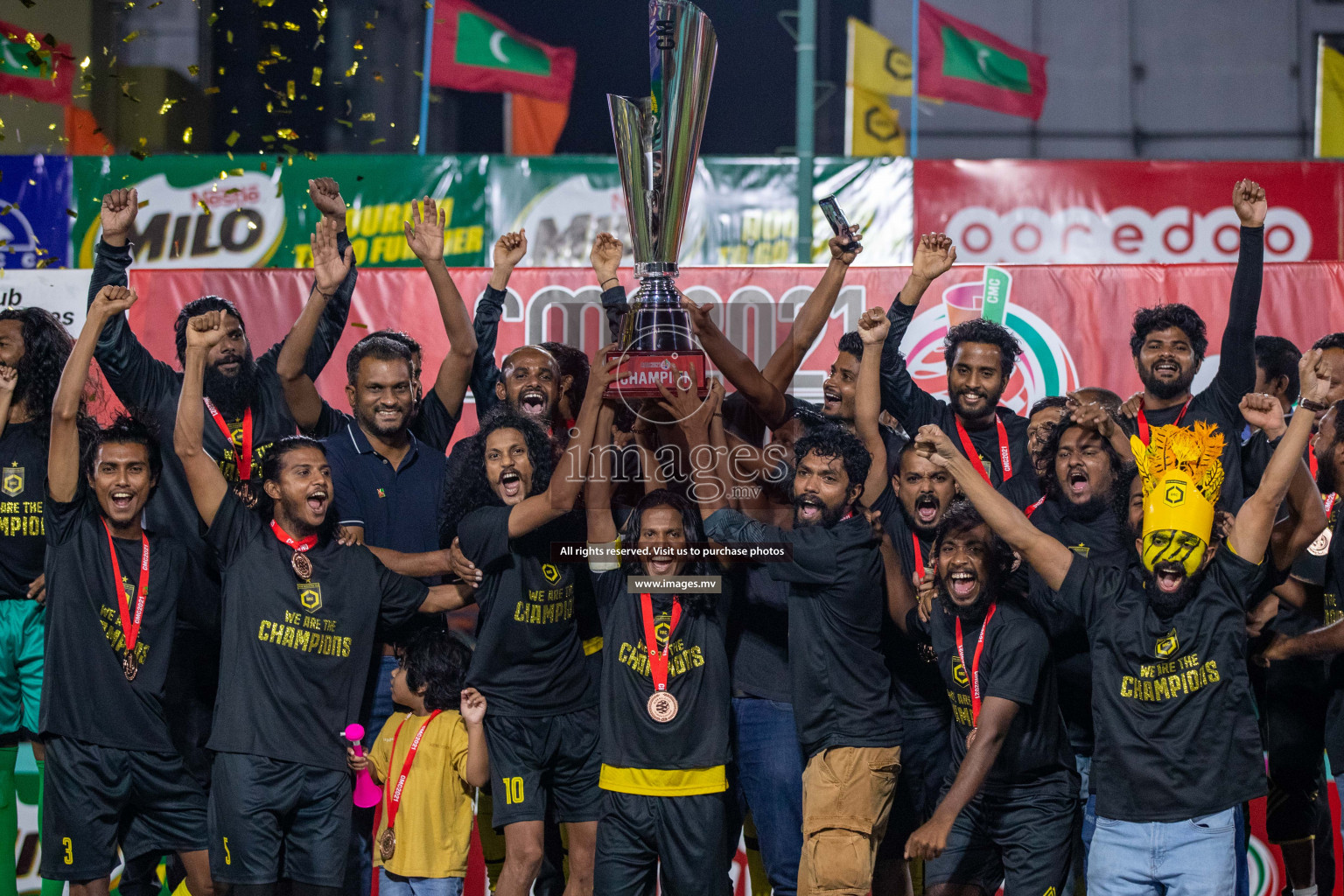 RRC Vs FSM in the Semi Finals of Club Maldives 2021 held in Hulhumale, Maldives on 19 December 2021. Photos: Ismail Thoriq / images.mv