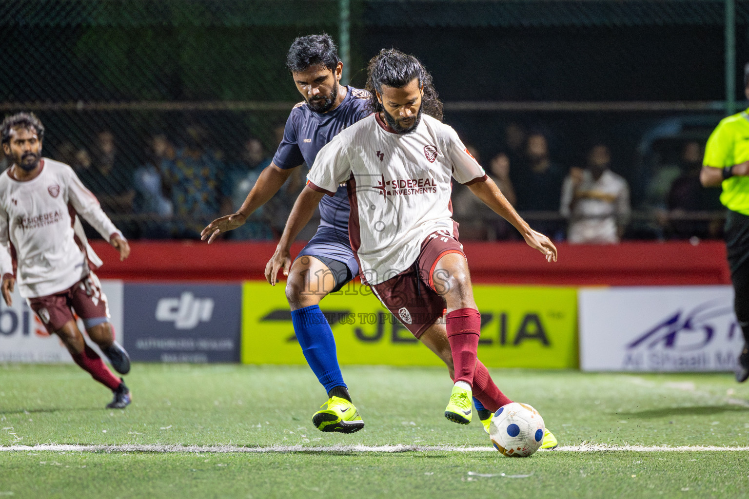 S. Maradhofeydhoo vs S. Hulhudhoo in Day 12 of Golden Futsal Challenge 2025 was held on Thursday, 16th January 2025, in Hulhumale', Maldives Photos: Mohamed Mahfooz Moosa / images.mv