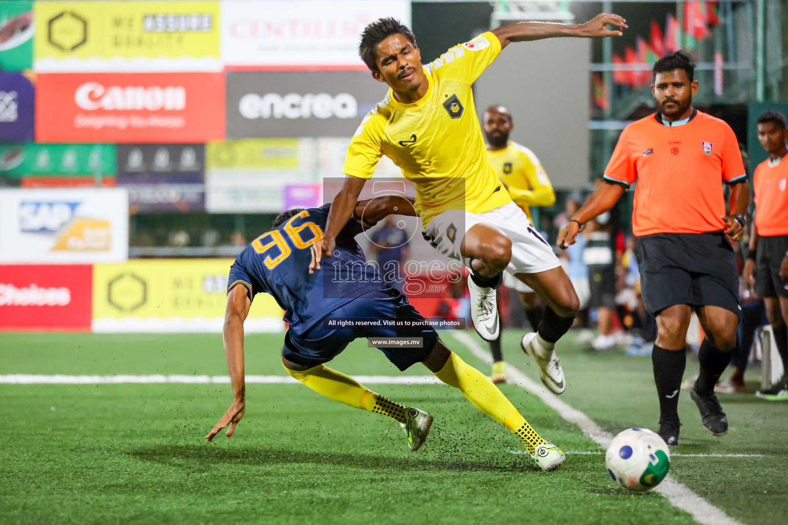 RRC vs Customs RC in Club Maldives Cup 2023 held in Hulhumale, Maldives, on Tuesday, 18th July 2023 Photos: Hassan Simah / images.mv