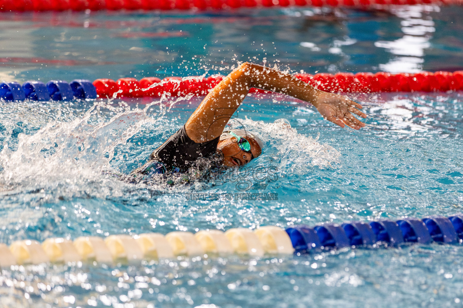 Day 3 of National Swimming Competition 2024 held in Hulhumale', Maldives on Sunday, 15th December 2024. Photos: Hassan Simah / images.mv