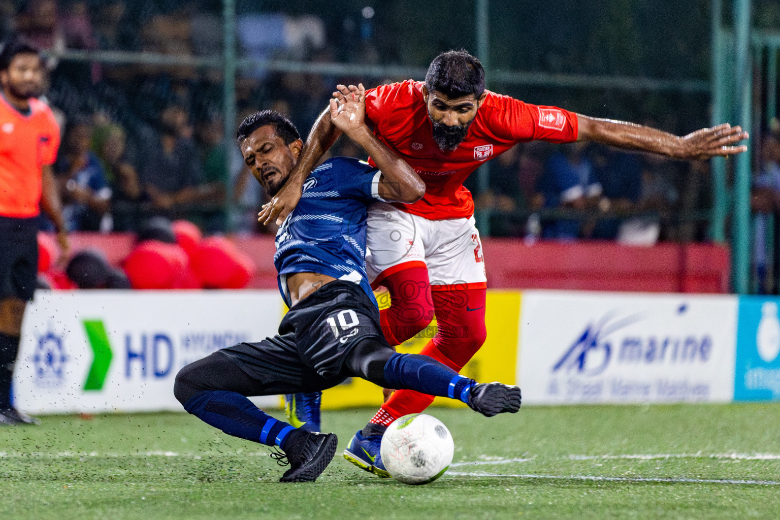 K Gaafaru vs B Eydhafushi in Semi Finals of Golden Futsal Challenge 2024 which was held on Monday, 4th March 2024, in Hulhumale', Maldives. Photos: Nausham Waheed / images.mv