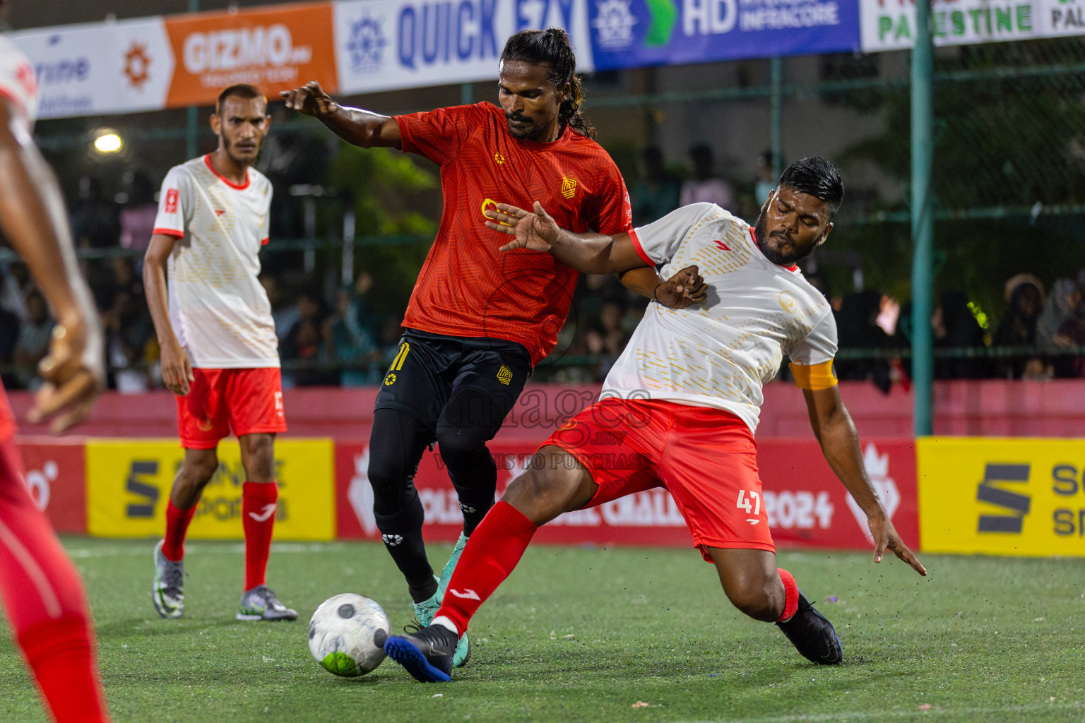 H.Dh Naivaadhoo vs H.Dh Kulhudhuffushi in Day 6 of Golden Futsal Challenge 2024 was held on Saturday, 20th January 2024, in Hulhumale', Maldives Photos: Mohamed Mahfooz Moosa / images.mv