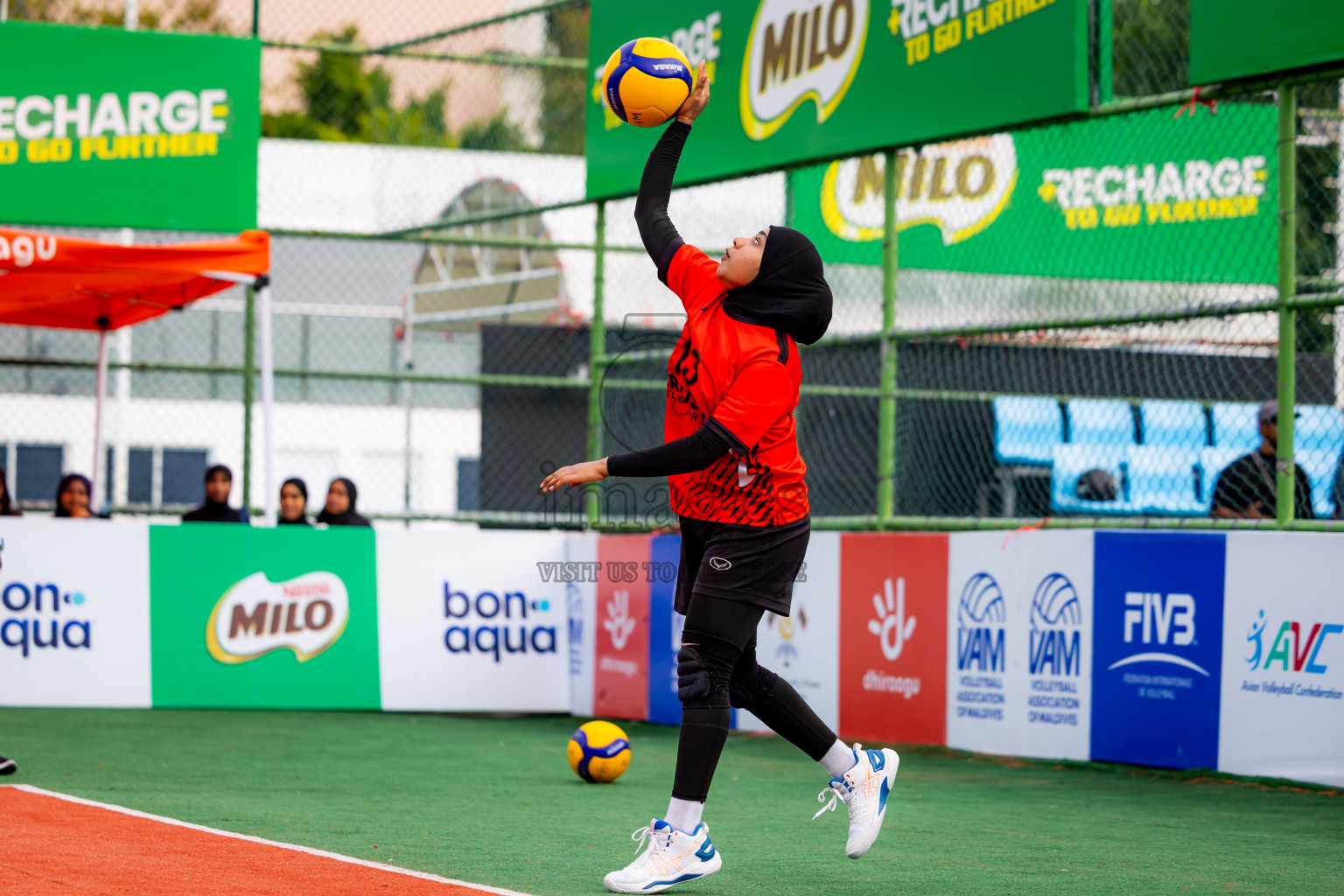 Villingili Z Jamiyya vs Club Volleyball in the Finals of Milo National Junior Volleyball Championship 2025 Woman's Division was held on Sunday, 30th November 2025 at Ekuveni Turf Court Male', Maldives. Photos: Nausham Waheed / images.mv