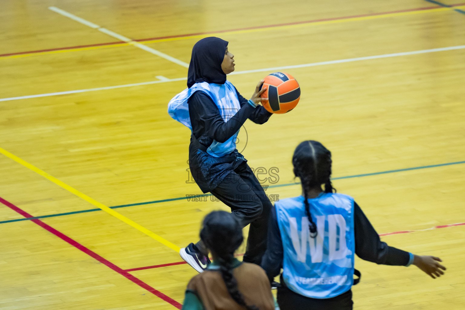 Day 12 of 25th Inter-School Netball Tournament was held in Social Center at Male', Maldives on Thursday, 22nd August 2024.