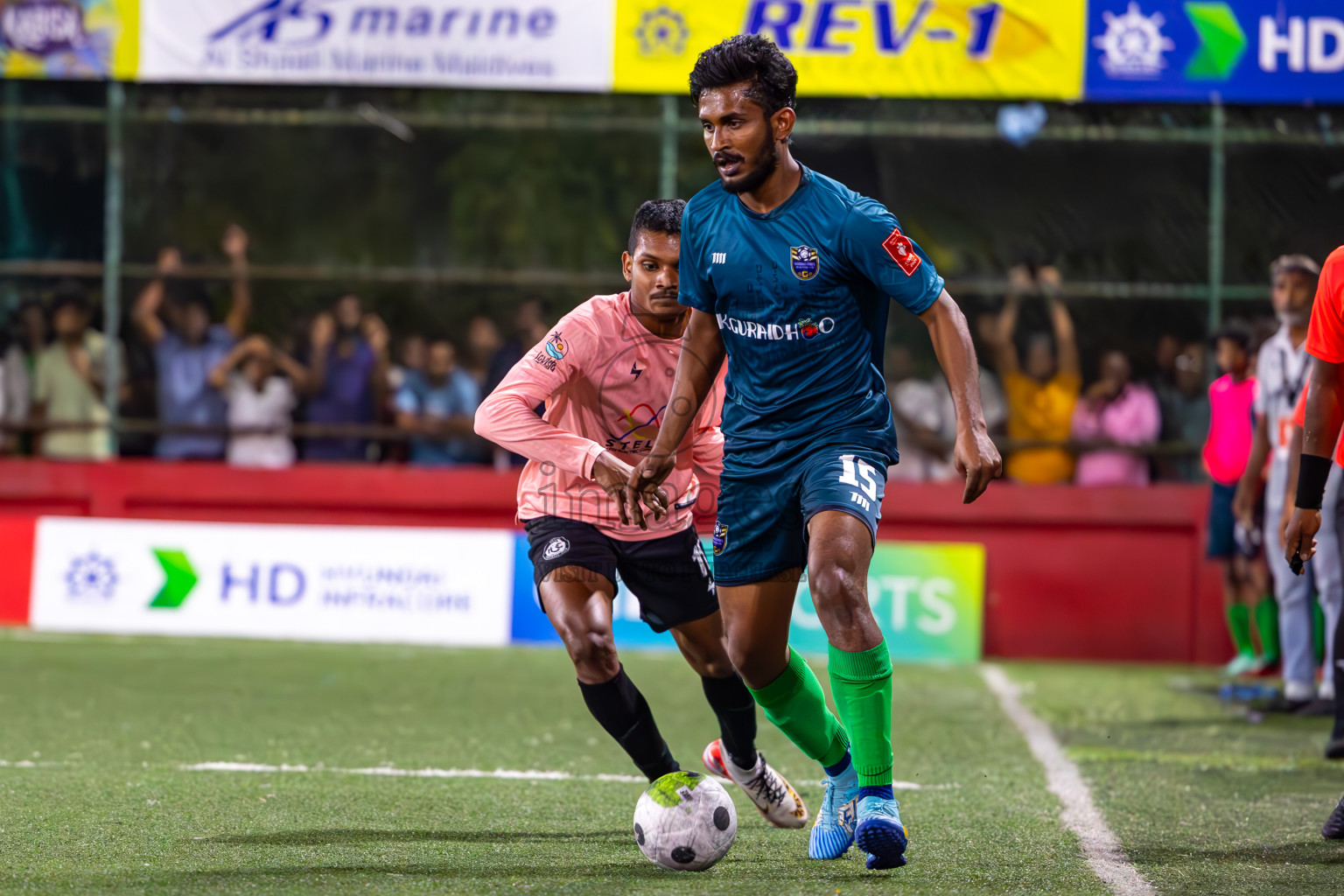 K Gulhi VS K Guraidhoo in Day 25 of Golden Futsal Challenge 2024 was held on Thursday , 8th February 2024 in Hulhumale', Maldives
Photos: Ismail Thoriq / images.mv