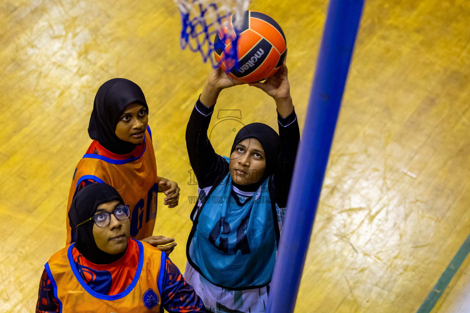 Day 9 of 25th Inter-School Netball Tournament was held in Social Center at Male', Maldives on Monday, 19th August 2024. Photos: Nausham Waheed / images.mv