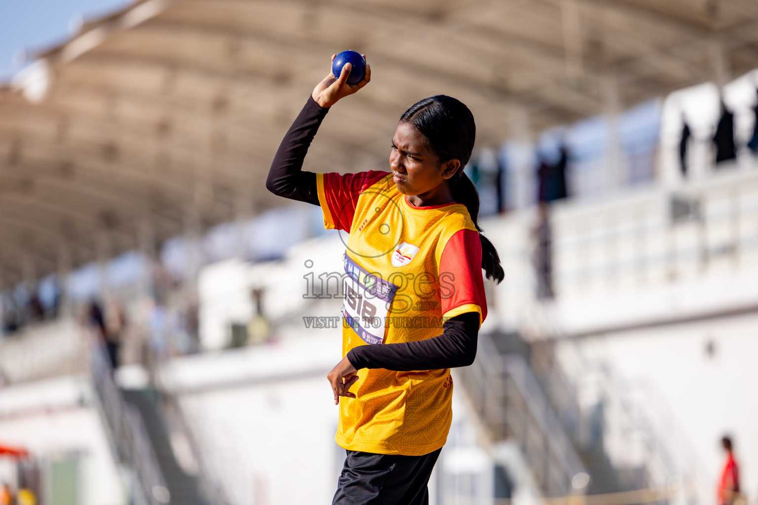 Day 4 of MWSC Interschool Athletics Championships 2024 held in Hulhumale Running Track, Hulhumale, Maldives on Tuesday, 12th November 2024. Photos by: Nausham Waheed / Images.mv