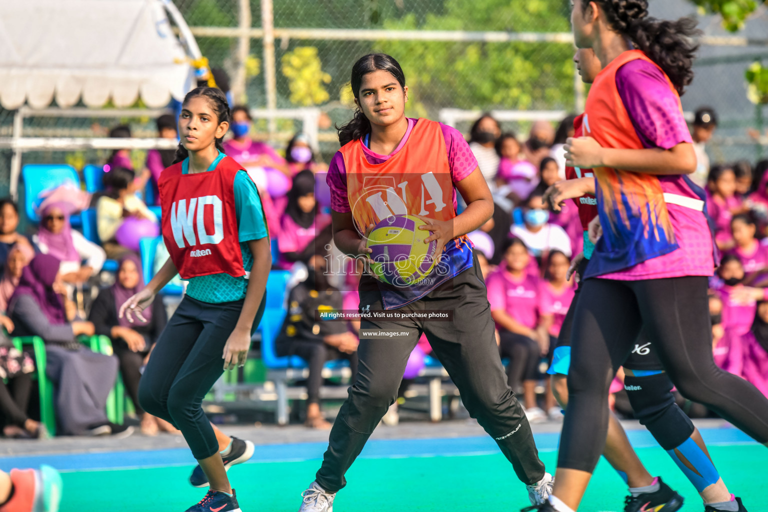 Final of Junior Netball Championship 2022 held in Male', Maldives on 19th March 2022. Photos by Nausham Waheed