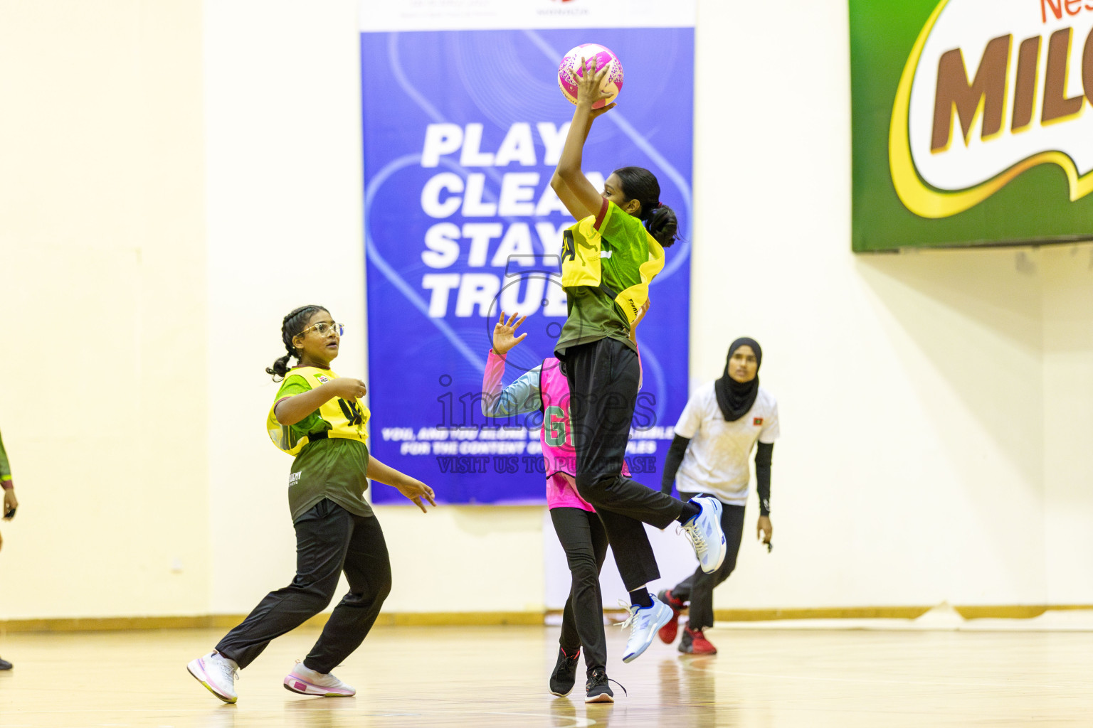 FIONTI Sports Club vs Netkids C in Day 2 of 3rd Junior Championship - Netball association of Maldives, held at Social Center on Monday 20th January 2025 . Photos by Shuu Abdul Sattar