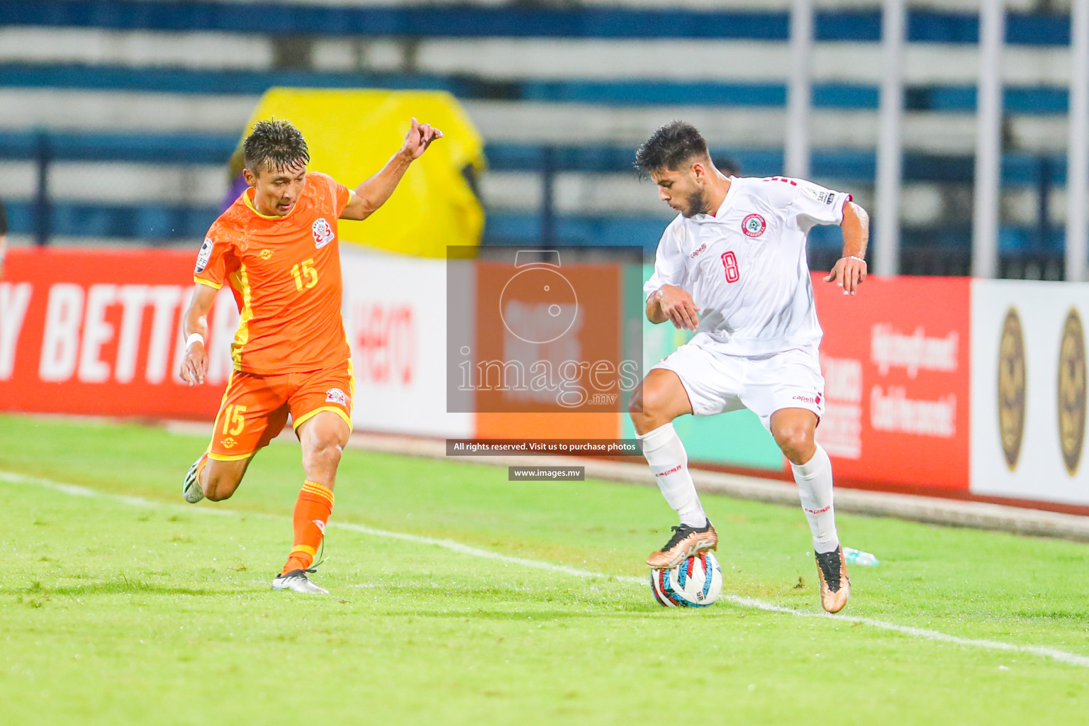 Bhutan vs Lebanon in SAFF Championship 2023 held in Sree Kanteerava Stadium, Bengaluru, India, on Sunday, 25th June 2023. Photos: Nausham Waheed, Hassan Simah / images.mv