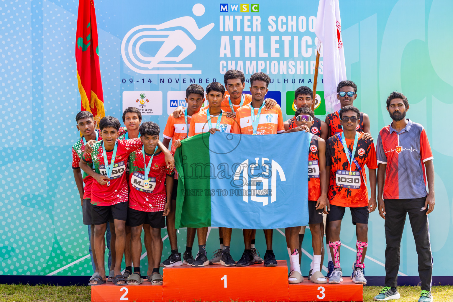 Day 6 of MWSC Interschool Athletics Championships 2024 held in Hulhumale Running Track, Hulhumale, Maldives on Thursday, 14th November 2024. Photos by: Ismail Thoriq / Images.mv