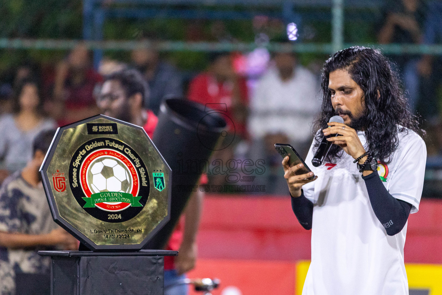 Opening of Golden Futsal Challenge 2024 with Charity Shield Match between L.Gan vs Th. Thimarafushi was held on Sunday, 14th January 2024, in Hulhumale', Maldives Photos: Ismail Thoriq / images.mv