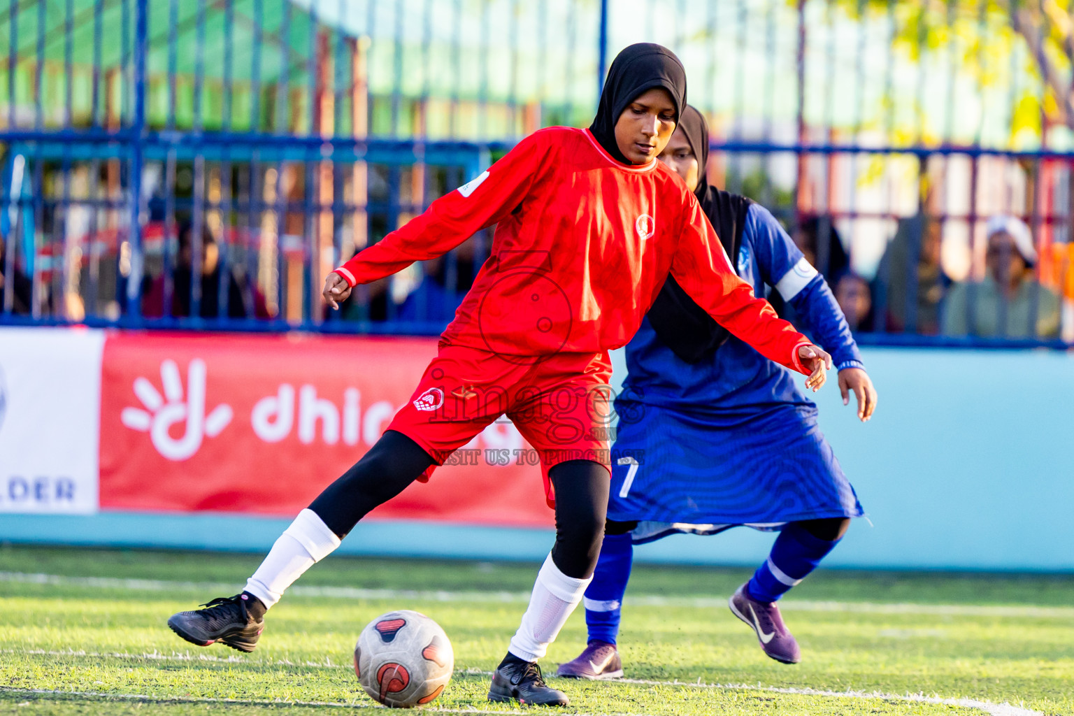Eydhafushi vs Hithaadhoo in Day 5 of Better in Baa Futsal Fiesta 2025 Woman's division held in B. Eydhafushi, Maldives on Sunday, 9th November 2025. Photos: Nausham Waheed / images.mv