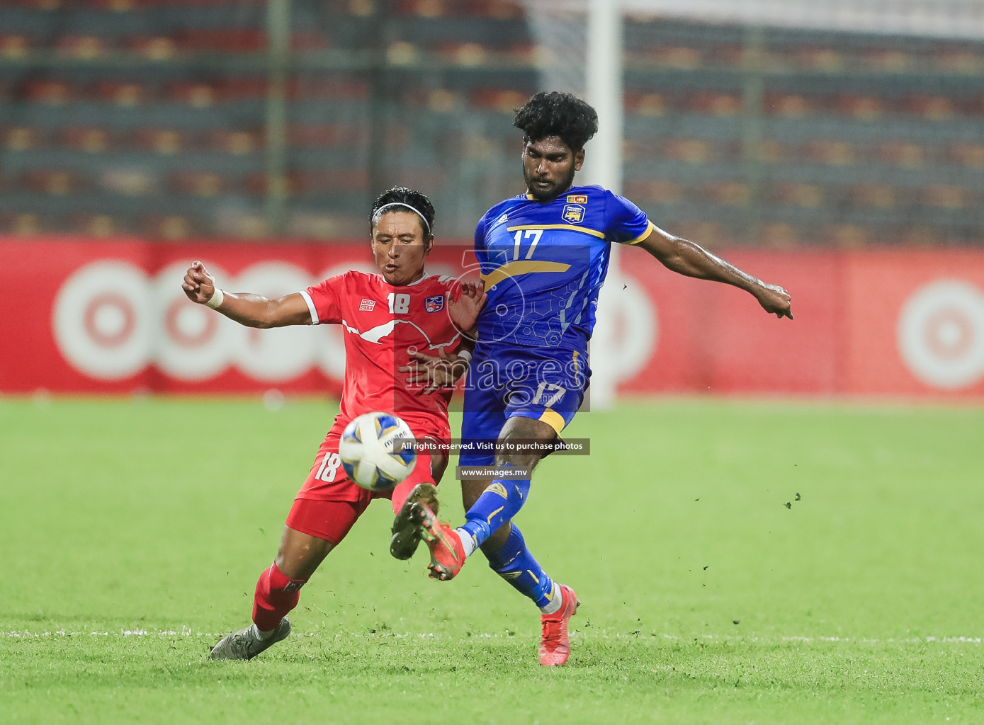 Nepal vs Sri Lanka in SAFF Championship 2021 held on 4th October 2021 in Galolhu National Stadium, Male', Maldives