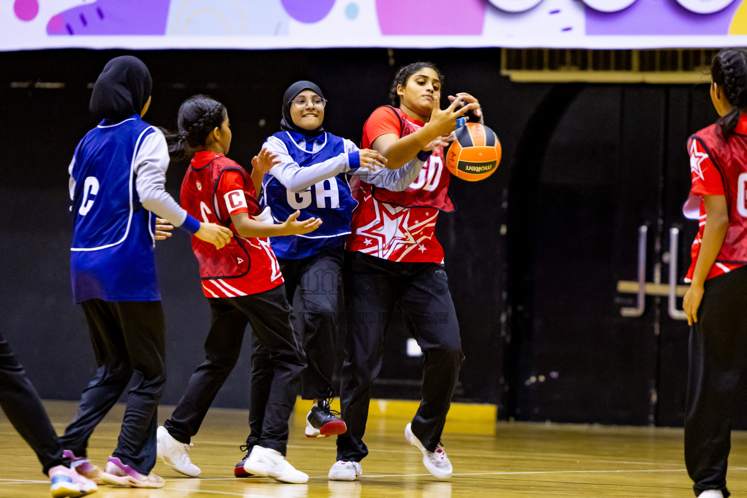 Day 2 of 25th Inter-School Netball Tournament was held in Social Center at Male', Maldives on Saturday, 10th August 2024. Photos: Nausham Waheed / images.mv