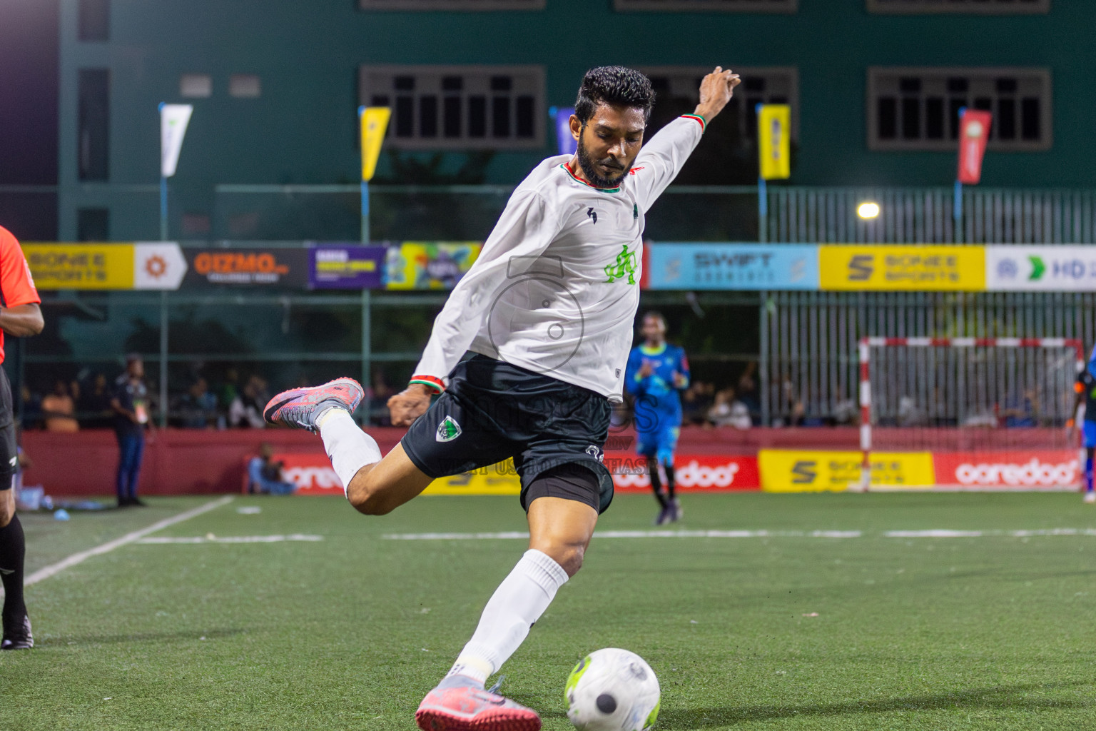 H.Dh Makunudhoo vs H.Dh Finey in Day 6 of Golden Futsal Challenge 2024 was held on Saturday, 20th January 2024, in Hulhumale', Maldives Photos: Mohamed Mahfooz Moosa / images.mv