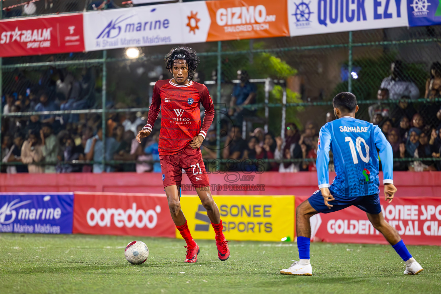 GA Dhevvadhoo vs GA Gemanafushi in Day 24 of Golden Futsal Challenge 2024 was held on Wednesday , 7th February 2024 in Hulhumale', Maldives
Photos: Ismail Thoriq / images.mv