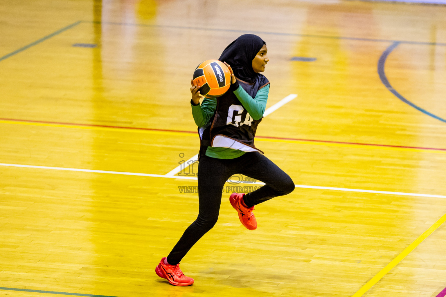 Day 7 of 25th Inter-School Netball Tournament was held in Social Center at Male', Maldives on Saturday, 17th August 2024. Photos: Nausham Waheed / images.mv