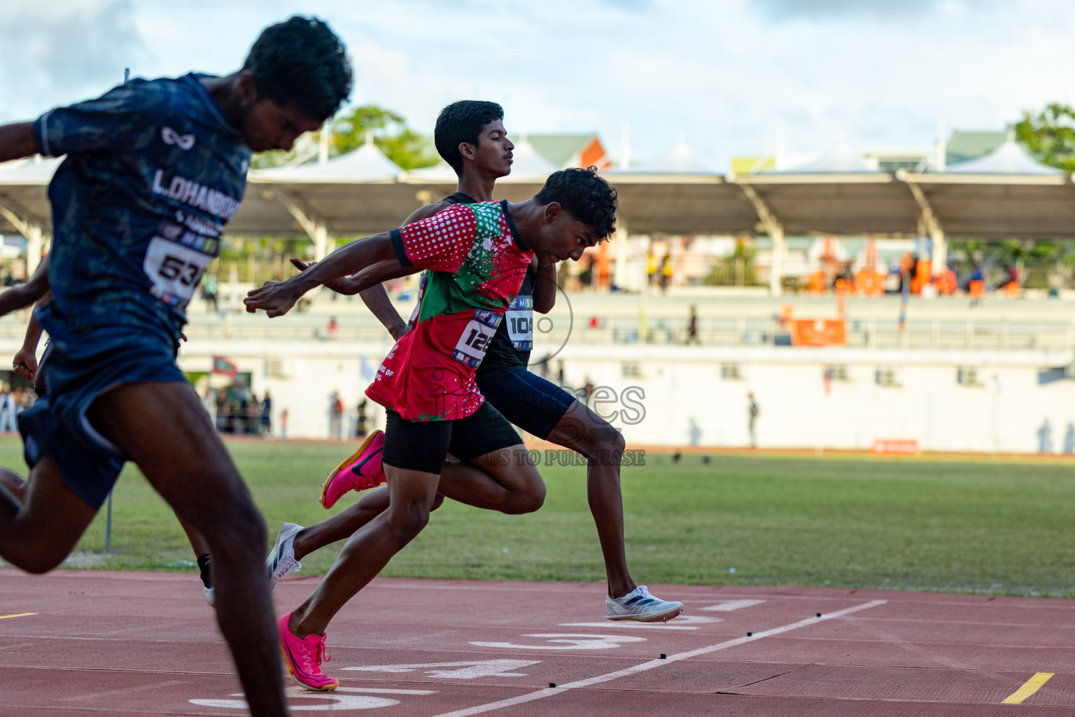 Day 1 of MWSC Interschool Athletics Championships 2024 held in Hulhumale Running Track, Hulhumale, Maldives on Saturday, 9th November 2024. 
Photos by: Hassan Simah / Images.mv