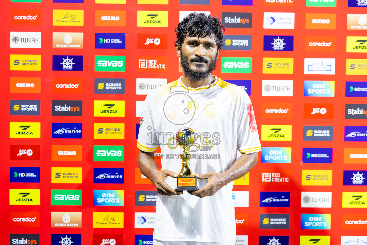 B Eydhafushi vs Lh Kurendhoo in Zone Round on Day 31 of Golden Futsal Challenge 2025 was held on Tuesday, 4th February 2025, in Hulhumale', Maldives.
Photos: Ismail Thoriq / images.mv