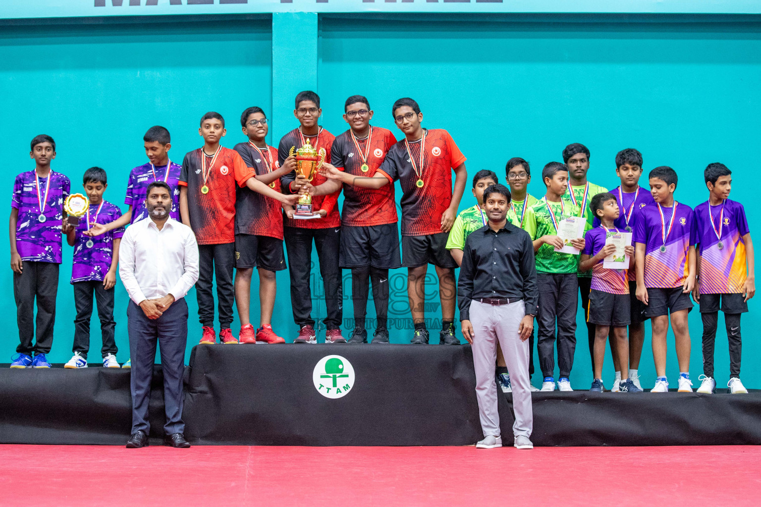 Senior Finals and Awarding ceremony of Interschool Table Tennis Tournament 2024 was held in Male' TT Hall, Male', Maldives on Saturday, 10th August 2024.
Photos: Ismail Thoriq / images.mv