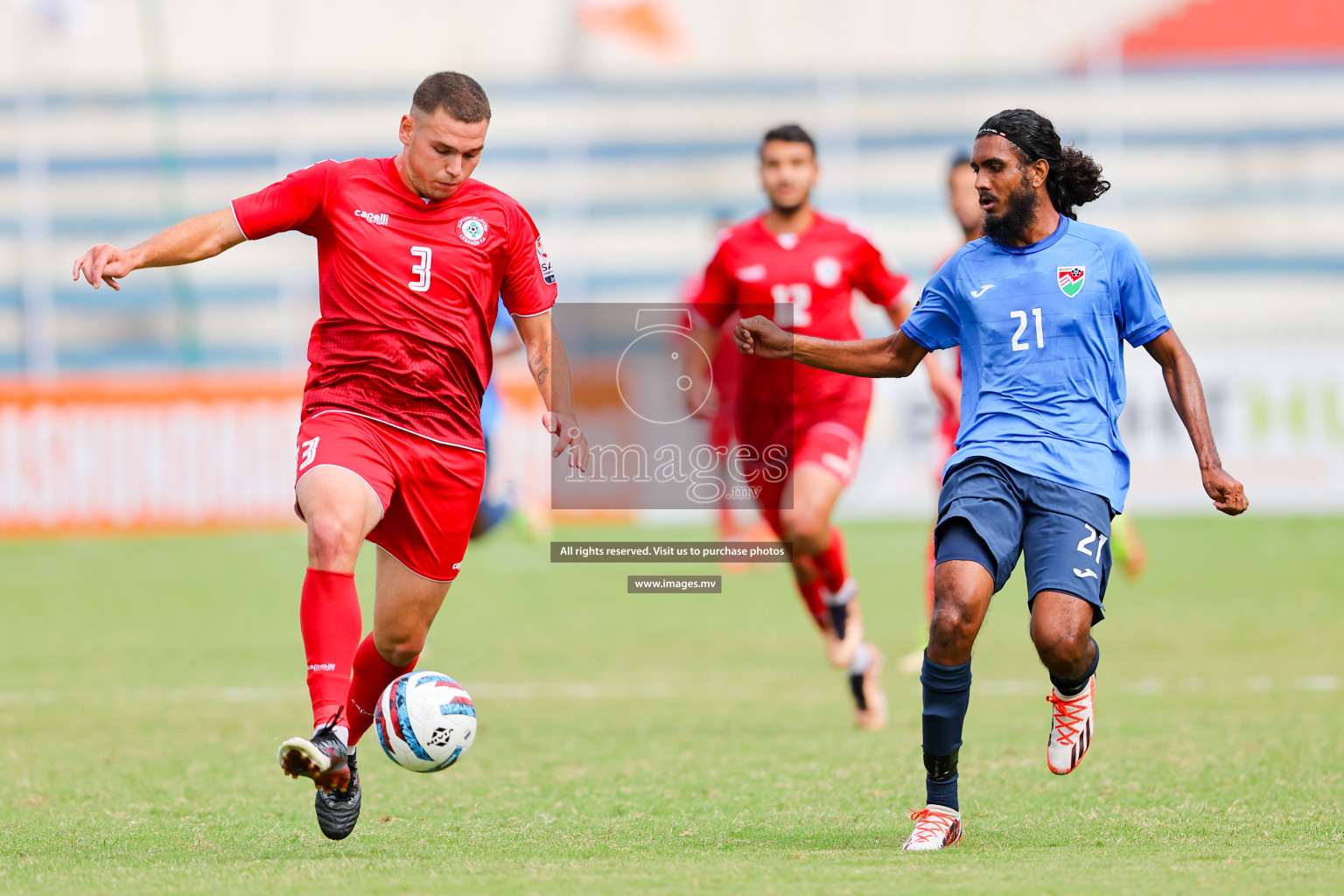 Lebanon vs Maldives in SAFF Championship 2023 held in Sree Kanteerava Stadium, Bengaluru, India, on Tuesday, 28th June 2023. Photos: Nausham Waheed, Hassan Simah / images.mv