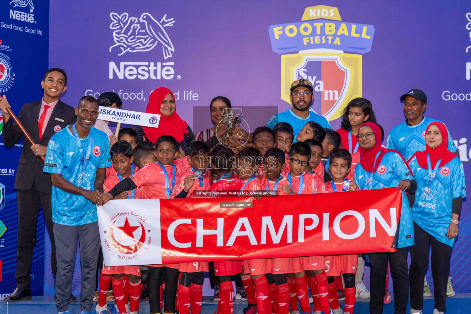 Day 4 of Nestle Kids Football Fiesta, held in Henveyru Football Stadium, Male', Maldives on Saturday, 14th October 2023
Photos: Ismail Thoriq / images.mv