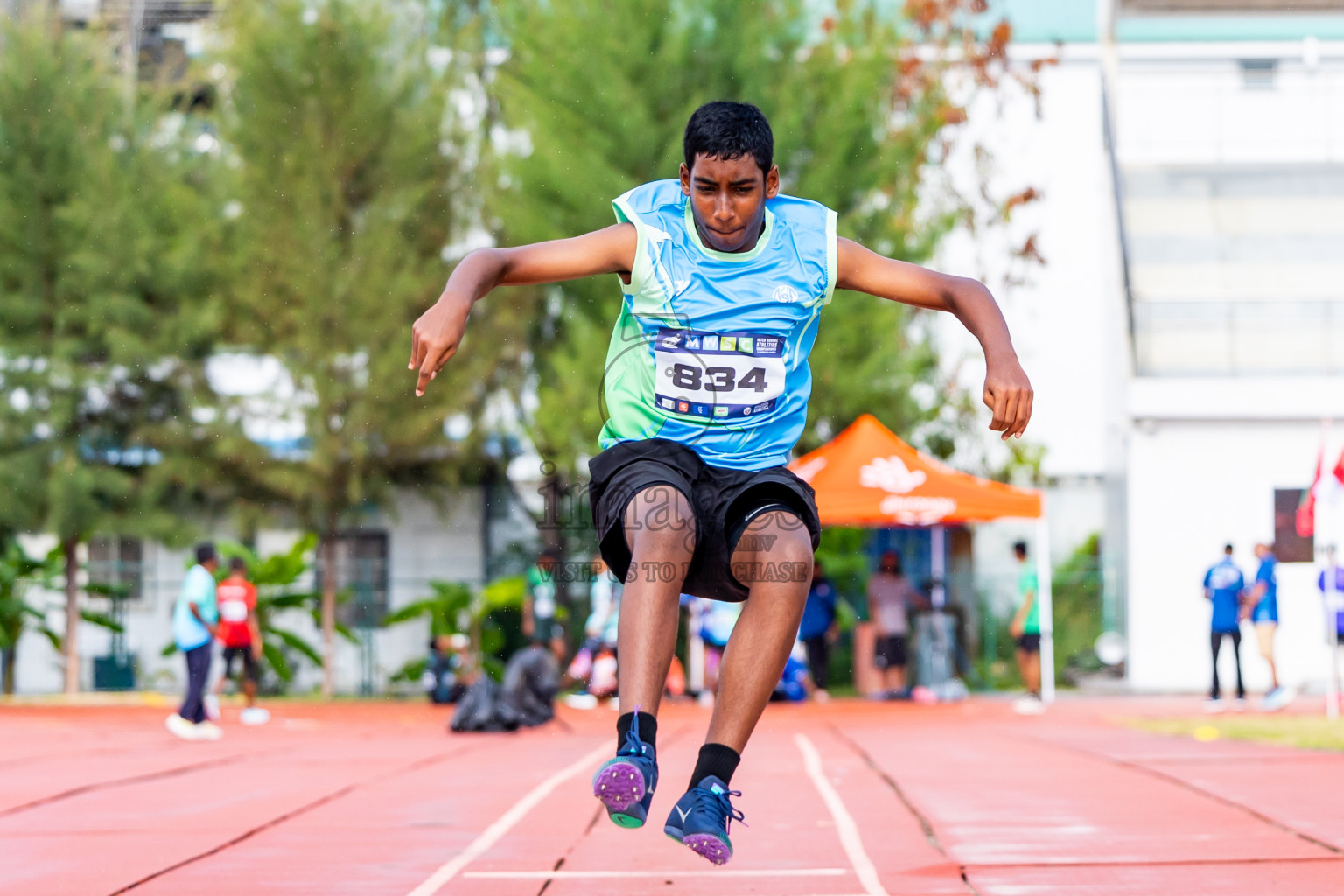 Day 3 of MWSC Interschool Athletics Championships 2024 held in Hulhumale Running Track, Hulhumale, Maldives on Monday, 11th November 2024. Photos by:  Nausham Waheed / Images.mv