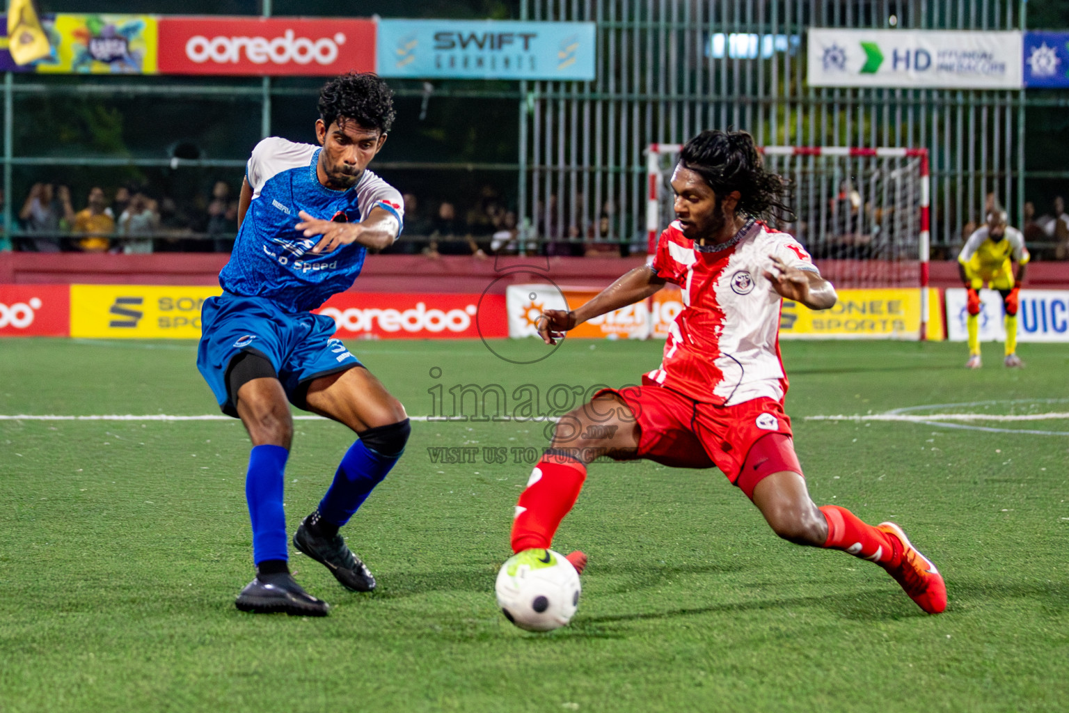 M. Mulak vs M. Naalaafushi in Meemu Atoll Final on Day 30 of Golden Futsal Challenge 2024, held on Tuesday , 14th February 2024 in Hulhumale', Maldives 
Photos: Hassan Simah / images.mv