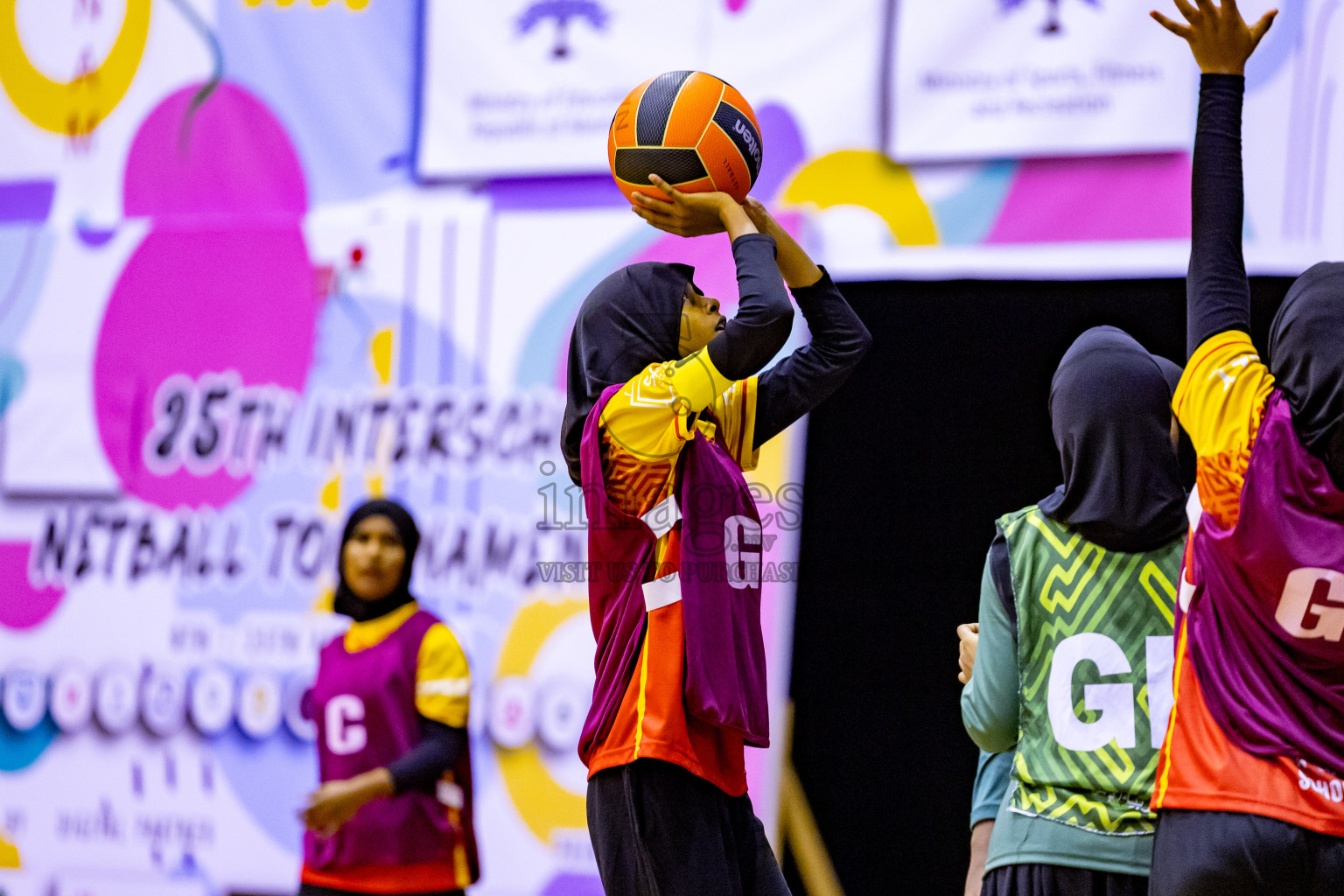 Day 7 of 25th Inter-School Netball Tournament was held in Social Center at Male', Maldives on Saturday, 17th August 2024. Photos: Nausham Waheed / images.mv