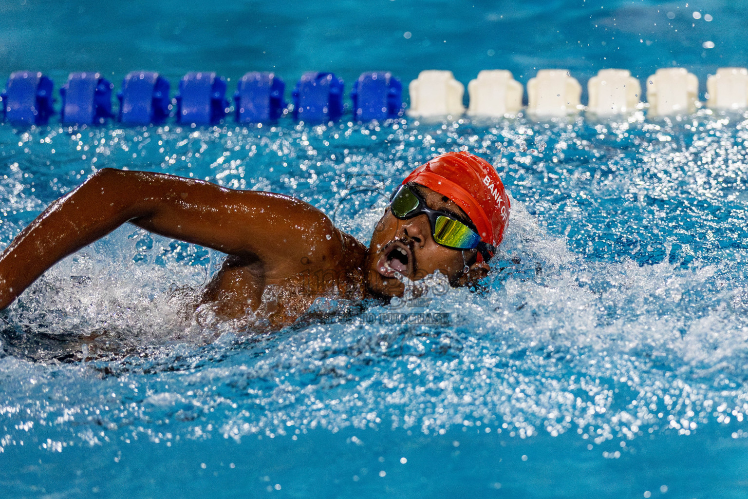 Day 2 of National Swimming Competition 2024 held in Hulhumale', Maldives on Saturday, 14th December 2024. Photos: Hassan Simah / images.mv