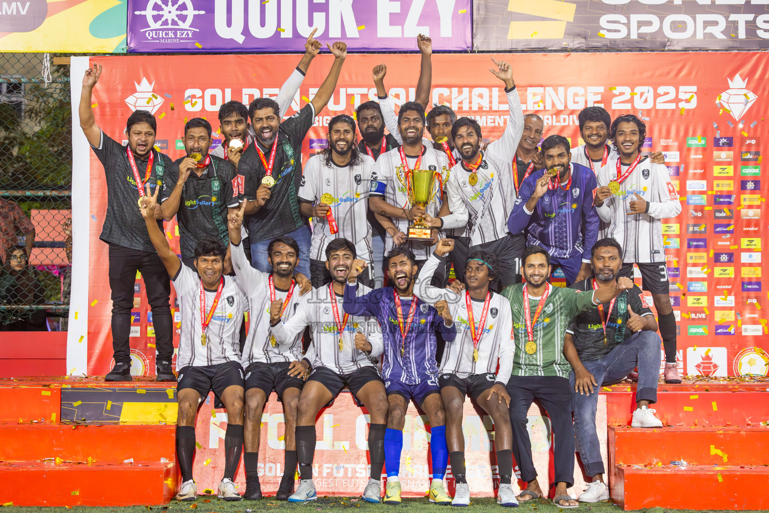 N Holhudhoo vs N Miladhoo in Noonu Atoll Final in Day 24 of Golden Futsal Challenge 2025 was held on Tuesday , 28th January 2025, in Hulhumale', Maldives. Photos: Ismail Thoriq / images.mv