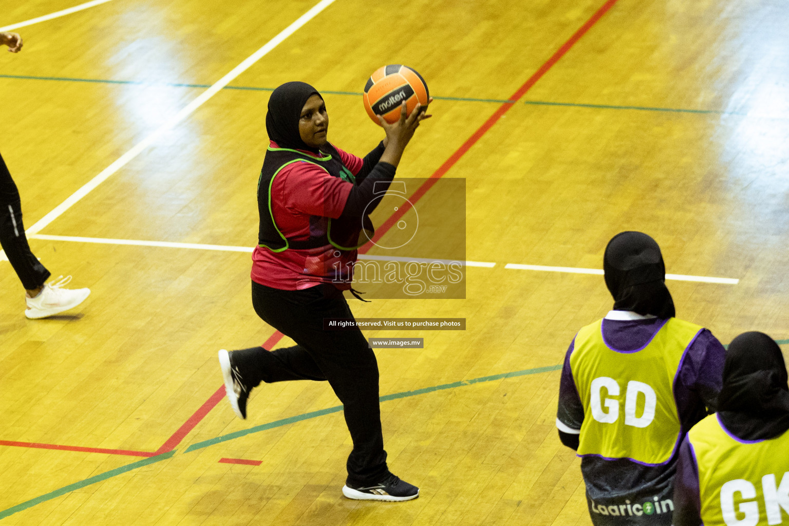 Sports Club Skylark vs United Unity Sports Club in the Milo National Netball Tournament 2022 on 19 July 2022, held in Social Center, Male', Maldives. Photographer: Shuu / Images.mv