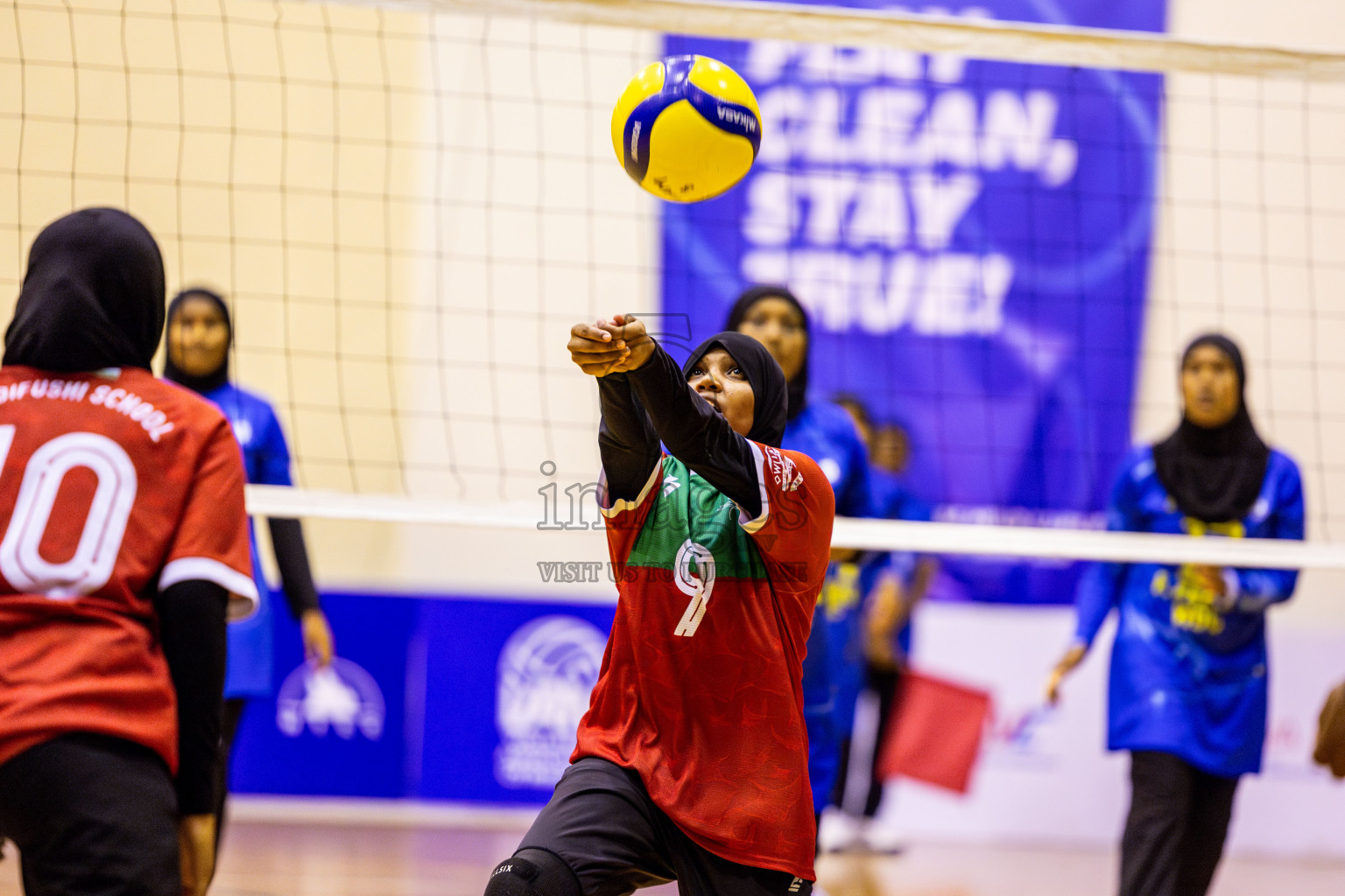 Finals of Interschool Volleyball Tournament 2024 was held in Social Center at Male', Maldives on Friday, 6th December 2024. Photos: Nausham Waheed / images.mv