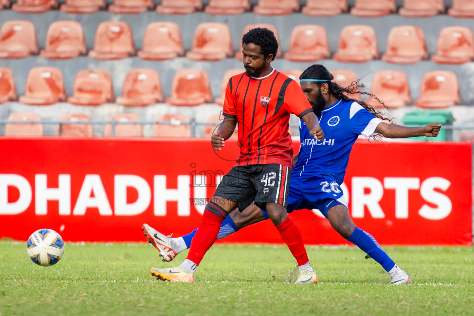 TC Sports Club vs Newradiant Sports Club in the FAM League Cup 2025 held at National Football Stadium, Male', Maldives on Tuesday, 13th May 2025. Photos By: Nausham Waheed / images.mv