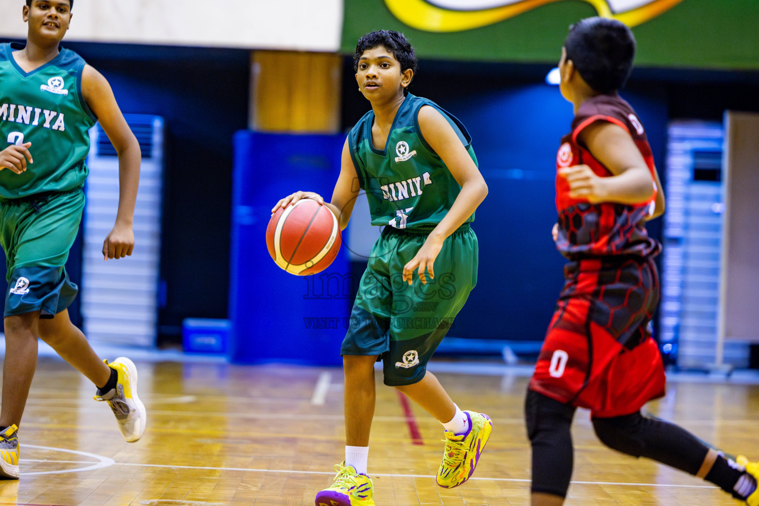 Aminiyya School vs Iskandhar School in day 26 of Junior Basketball Championship 2024 was held in Social Center, Male', Maldives on Tuesday, 10th December 2024. Photos: Nausham Waheed / images.mv