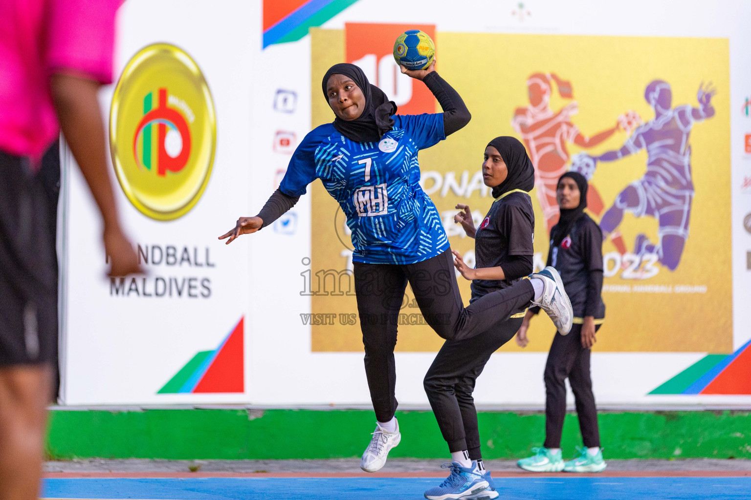 Day 7 of 10th National Handball Tournament 2023, held in Handball ground, Male', Maldives on Sunday, 4th December 2023 Photos: Nausham Waheed/ Images.mv