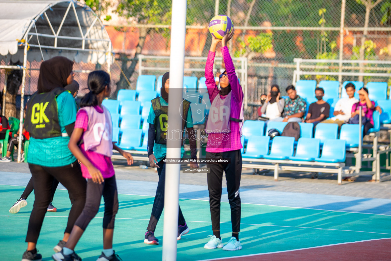 Day 3 of Junior Netball Championship 2022 on 5 March 2022 held in Male', Maldives. Photos by Nausham Waheed & Hassan Simah.