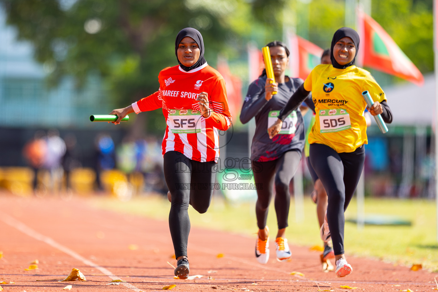 Day 3 of 12th Milo Association Championships was held in Ekuveni Track at Male', Maldives on Saturday, 26th April 2025. Photos: Ismail Thoriq / images.mv