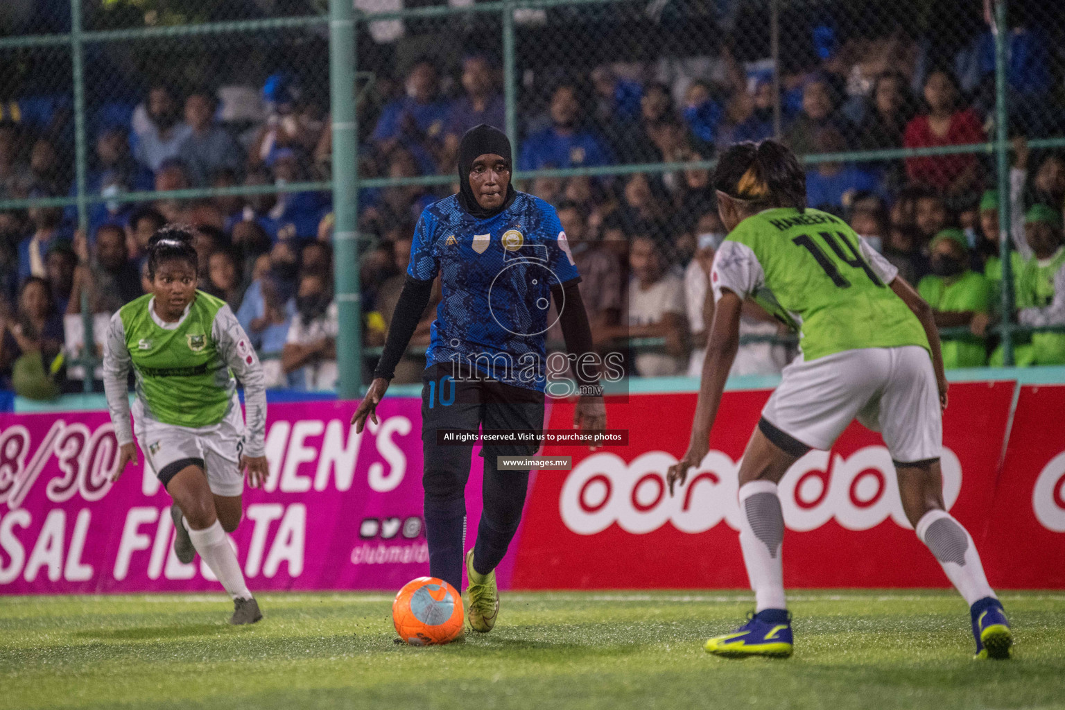 Ports Limited vs WAMCO - in the Finals 18/30 Women's Futsal Fiesta 2021 held in Hulhumale, Maldives on 18 December 2021. Photos by Nausham Waheed & Shuu Abdul Sattar