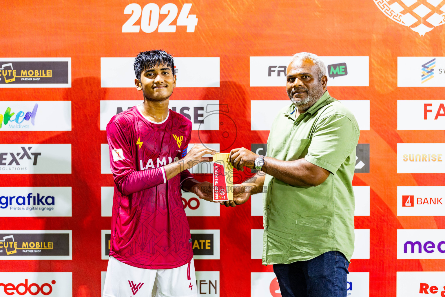 V Vela vs Cable Brothers in Day 5 of Eydhafushi Futsal Cup 2024 was held on Friday, 12th April 2024, in B Eydhafushi, Maldives Photos: Nausham Waheed / images.mv