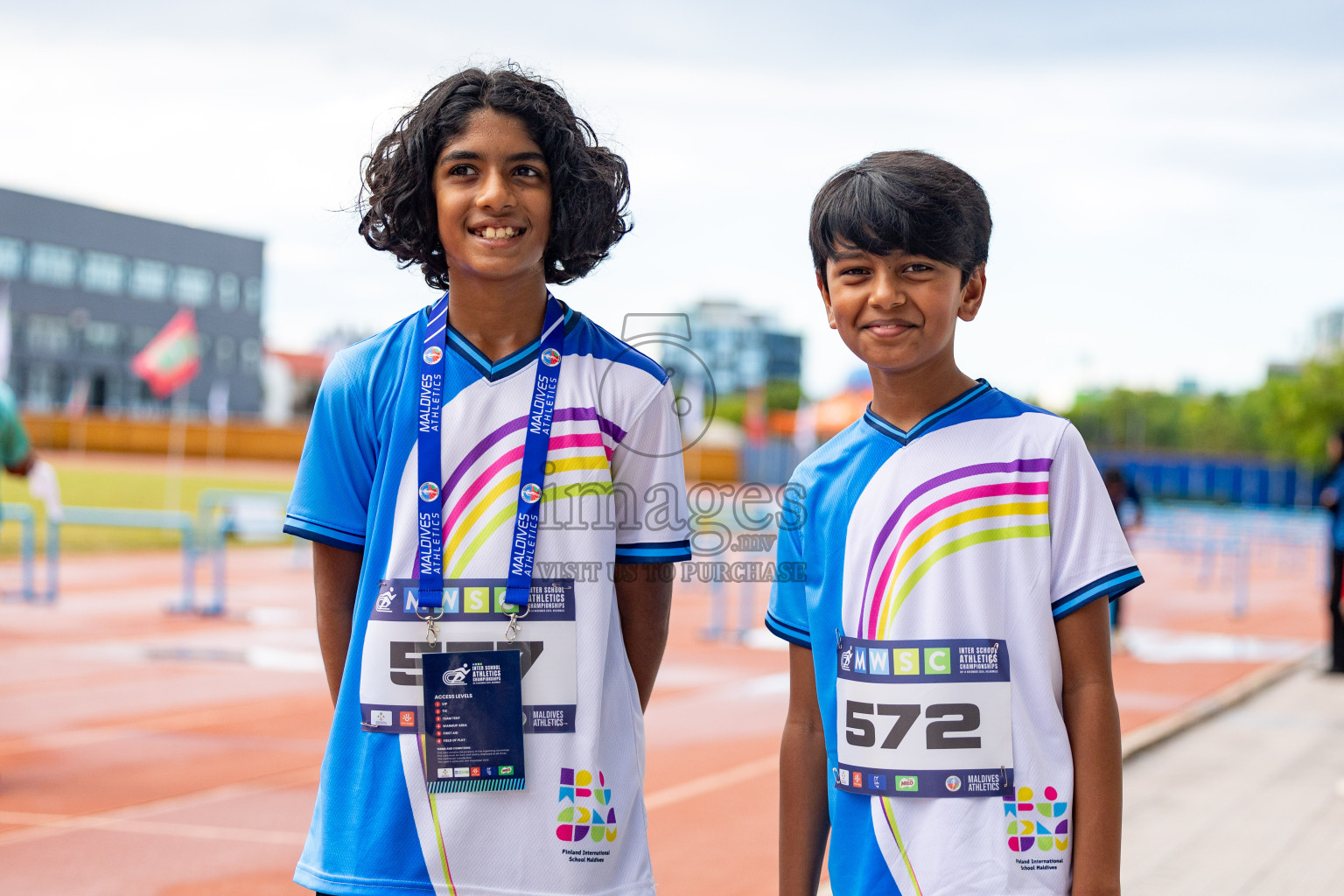 Day 2 of MWSC Interschool Athletics Championships 2024 held in Hulhumale Running Track, Hulhumale, Maldives on Sunday, 10th November 2024. 
Photos by:  Hassan Simah / Images.mv