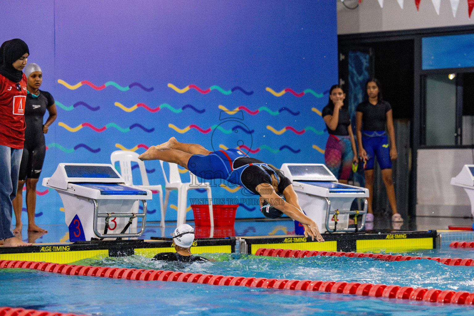 Day 4 of National Swimming Championship 2024 held in Hulhumale', Maldives on Monday, 16th December 2024. Photos: Hassan Simah / images.mv