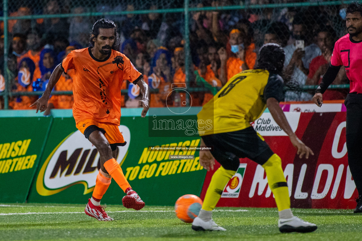 RRC Vs FSM in the Semi Finals of Club Maldives 2021 held in Hulhumale, Maldives on 19 December 2021. Photos: Ismail Thoriq / images.mv