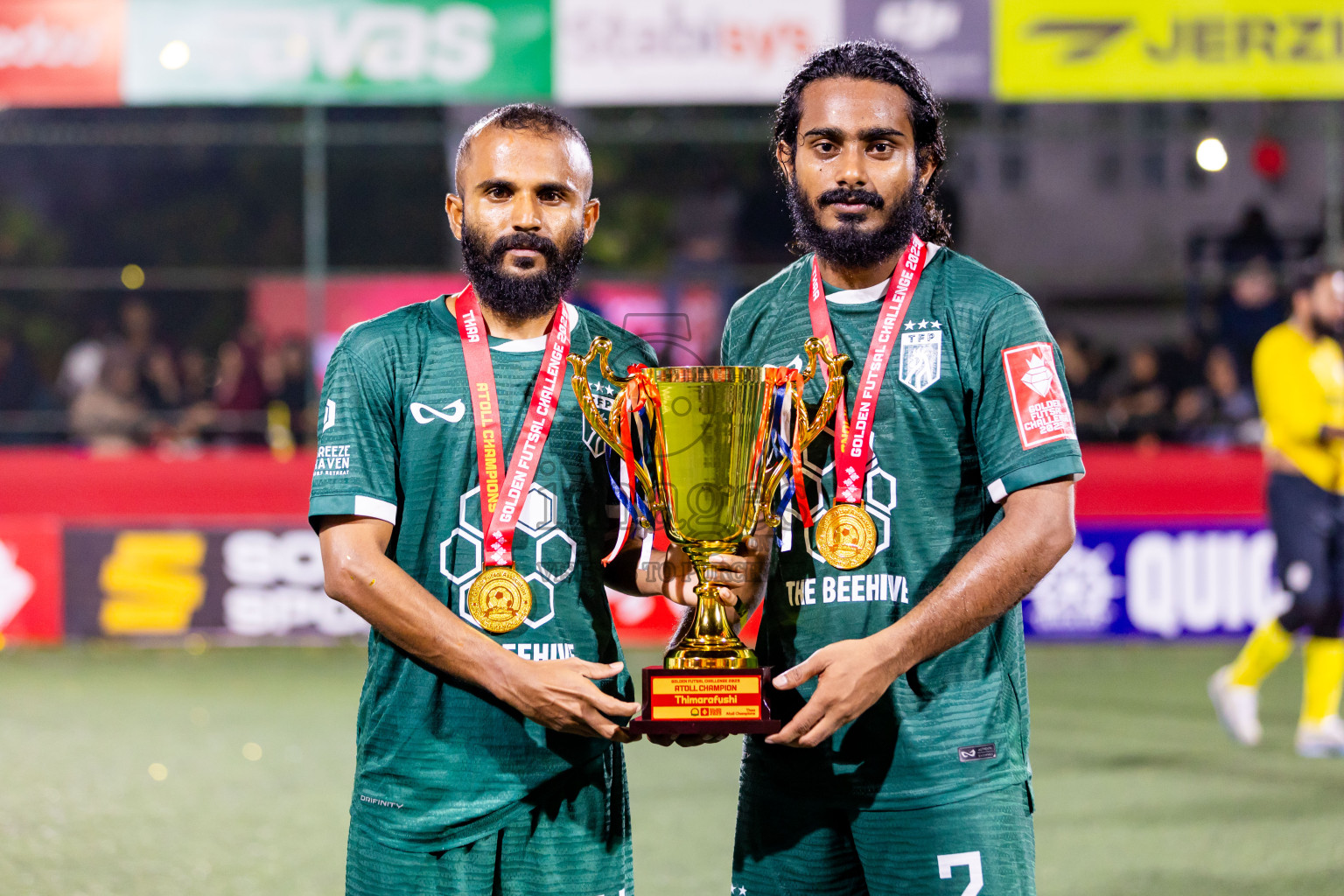 Th Thimarafushi vs Th Hirilandhoo in Thaa Atoll Finals Day 26 of Golden Futsal Challenge 2025 was held on Thursday , 30th January 2025, in Hulhumale', Maldives. Photos: Nausham Waheed / images.mv